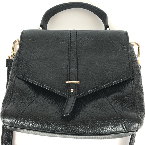 Tory Burch Mini High Quality Grain Leather Satchel Crossbody Bag In Black - Picture 6 of 14